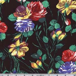  58 Wide Silkies High Fashion Floral Black/Multi Fabric 