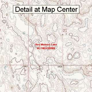 USGS Topographic Quadrangle Map   Des Moines Lake, North 