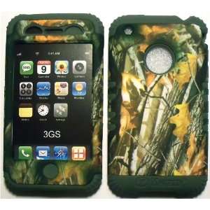 Camo 2 Oak Tree on Sage Silicone for Apple iPhone 3G 3GS Hybrid 2 in 1 