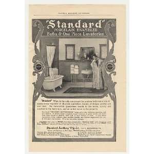   Standard Porcelain Enameled Bath Lavatory Print Ad