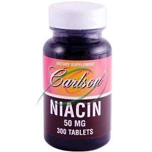  Carlson Labs Niacin, 50mg, 300 Tablets Health & Personal 