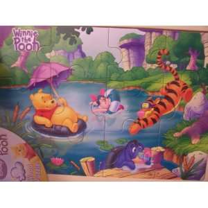  Disney Winnie the Pooh 12 Piece Wood Puzzle ~ a Day At the 