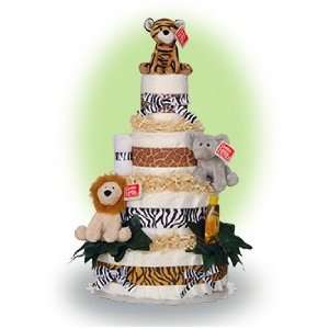  Welcome to the Jungle 4 Tier Diaper Cake Baby
