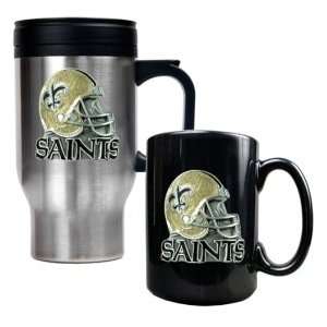  New Orleans Saints Travel Mug & Ceramic Mug set Kitchen 