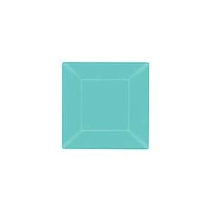  Teal Plastic 10 3/4 inch Sq. Plates Health & Personal 