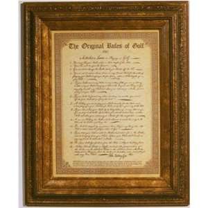  The Original Rules Of Golf Old World Classic Nugget Frame 