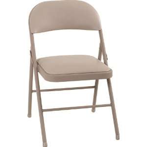  Set of 4 Folding Chairs With Vinyl Padded Seat (Antique 