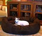 Majestic Pet 52 Extra Large Bagel Dog Pet Bed Suede Chocolate