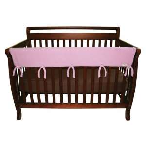  CribWrap Convertible Crib Front Rail Pink Fleece Set of 2 