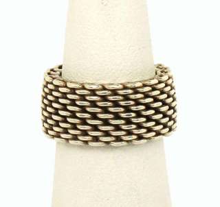 DESIGNER TIFFANY & CO. STERLING SILVER SOMERSET COLLECTION WOVEN BAND 