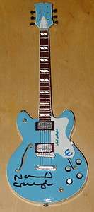 NOEL GALLAGHER ~ VERY RARE HAND SIGNED MAN CITY BLUE OASIS EPIPHONE 