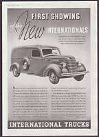 1937 International Half Ton Delivery Van Truck Photo Ad  