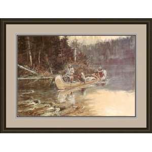  On the Flathead by Charles Marion Russell   Framed 