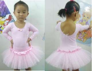 Pink Girl Party Leotard Ballet Tutu Dance Dress 3 8Y  