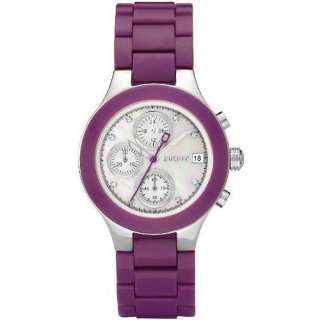 DKNY NY8065 Womens Chronograph Date Plastic Strap MOP Violet Mineral 