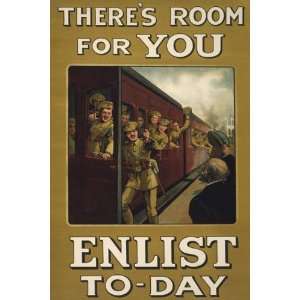  Theres room for you   enlist today and hop on the train 12X18 Art 