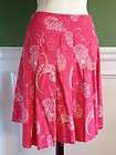 CREW Womens Pink Paisley Pleated Skirt Size 2 Lined XS