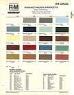 1978 CADILLAC FULL LINE PAINT CHIPS SHEET (R M)