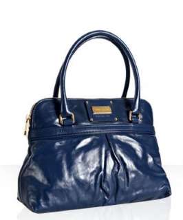 Marc Jacobs navy leather pleated Jen satchel  