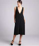 Celine black stretch v neck tank dress style# 317478801