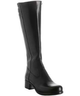 Prada Sport black calfskin knee high boots  