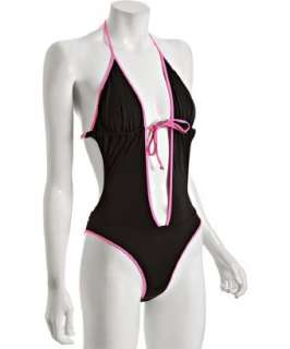 Diesel black and pink Paenas cut out one piece swimsuit   up 