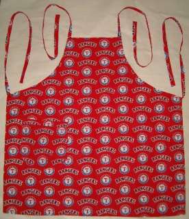 BARBEQUE APRON MADE W TEXAS RANGERS MLB FABRIC NEW LOOK  