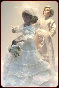 Danbury Mint Wedding FINAL TOUCHES Bride & Mom Dolls 90  