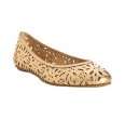 ciao bella gold cutout leather pause flats