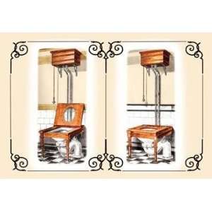 Exclusive By Buyenlarge Two Wooden Toilets 12x18 Giclee on canvas 