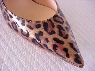 CASADEI Shoe Leopard gold wash patent ANKLE STRAP 6.5 NEW also 6 7 8.5 