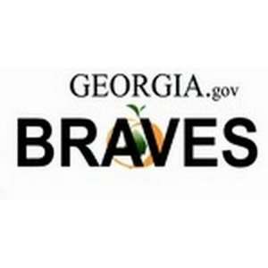 Georgia State Background License Plates   Braves Plate Tag Tags auto 