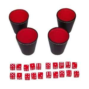  4 Dice Tally Cups & 20 Dice    Sports 