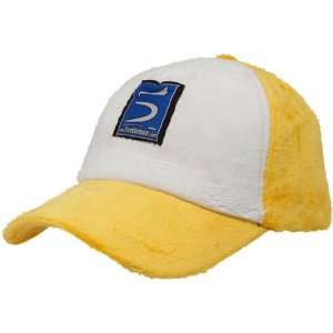   Ultimate Yellow White Fuzzy 5 Plush Adjustable Hat