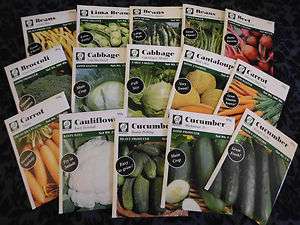   SEEDS BEANS BROCCOLI CABBAGE 15 Garden Varieties to Choose From  