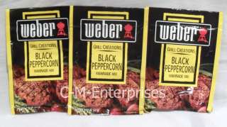 Weber Black Peppercorn Marinade Mix 1.12 oz (3 Pack)  