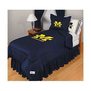  NCAA Michigan Wolverines Complete Bedding Set Full Size 