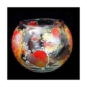     Hand Painted   19 oz. Bubble Ball with candle