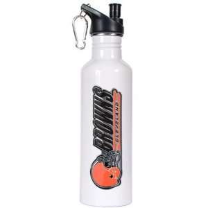  Cleveland Browns 26oz Stainless Steel Water Bottle (White 
