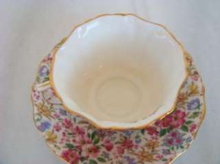 Old Royal Bone Chintz China of England, Small Tea Cup & Saucer 