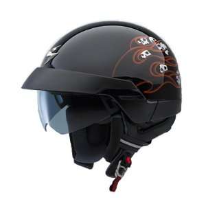  Scorpion EXO 100 Spitfire Orange Half Helmet   Size 