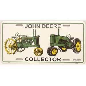  John Deere Collector License Plate, 2 tractors Sports 