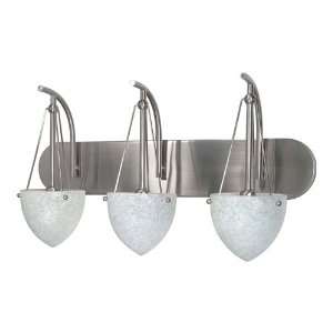  Nuvo 60/136 South Beach 3 Light Bathroom Lights in Brushed 