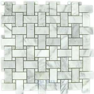   white carrara polished 12 x 12 mesh backed sheet