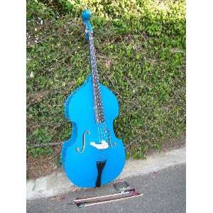  RUGERI RB120BL 3/4 SIZE BLUE STRING BASS WITH HARD CASE 