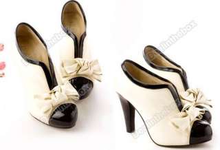   Beige Bow Pump Platform Women High Heel Shoes Four Sizes For Selection
