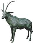 Cast Bronze Standing Antelope Statue  
