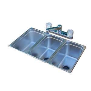  Triple Three Compartment Sink
