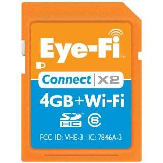 Eye Fi Connect X2 4 GB Class 6 SDHC Wireless Flash Memory Card EYE FI 