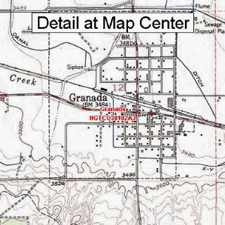 USGS Topographic Quadrangle Map   Granada, Colorado (Folded/Waterproof 